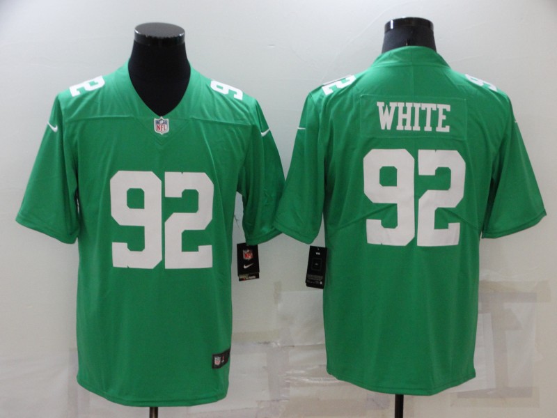 Men's Philadelphia Eagles #92 Reggie White Green Throwback Vapor Untouchable Limited Stitched Jersey